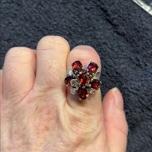Garnet colored ring